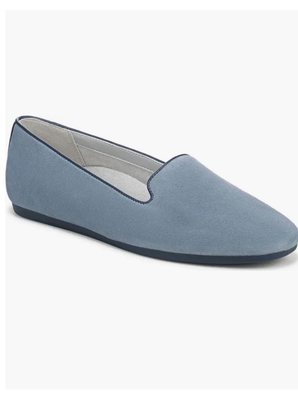Vionic Women's Suede-Look Slip-On Loafers in Powder‎ Blue